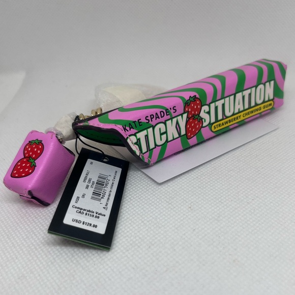 New Kate Spade Sticky Situation Bubble Gum Key Chain Bag Charm KK206 - Picture 5 of 6